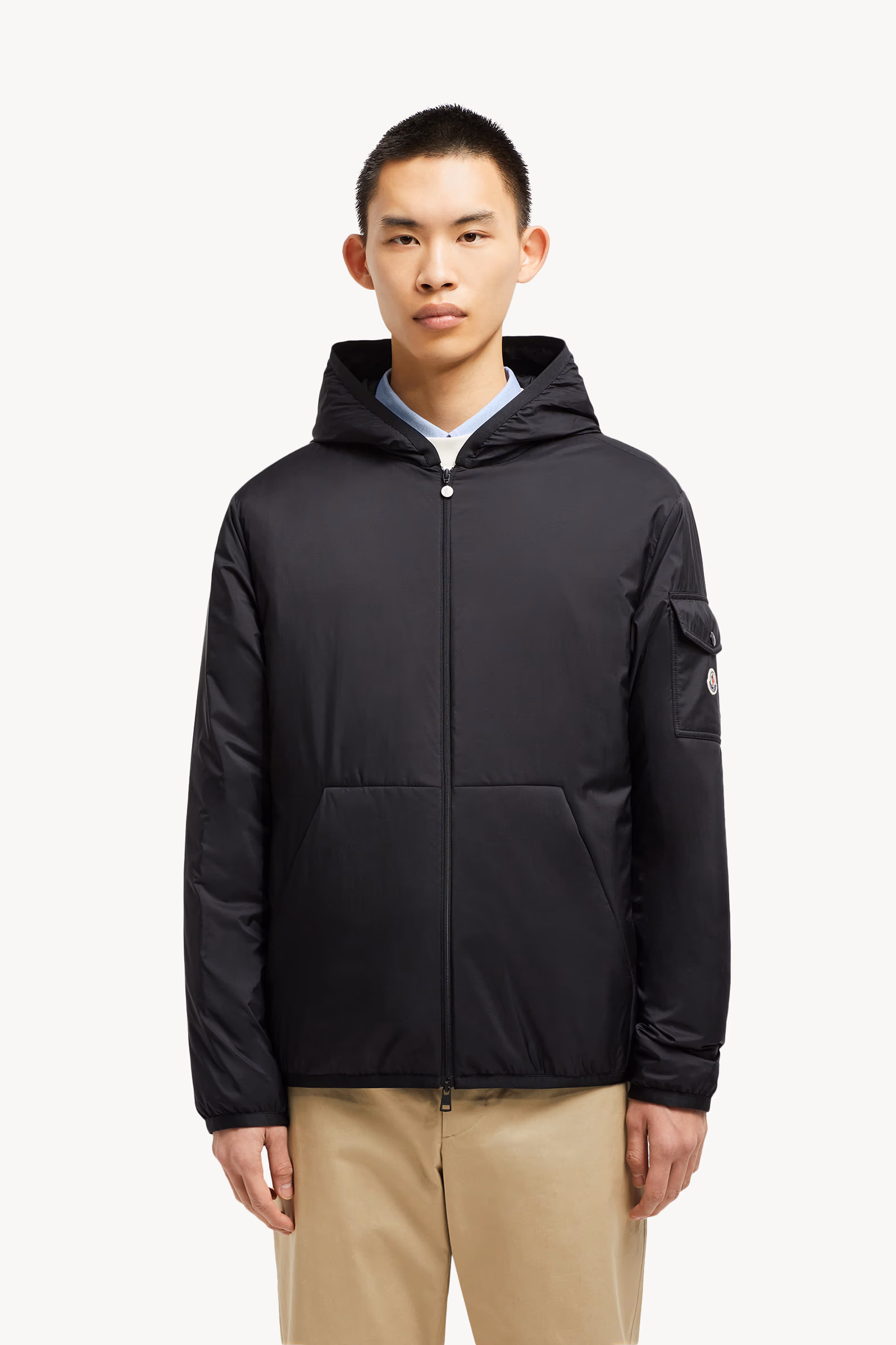 Monteynard Hooded Short Down Jacket Men Black Moncler 3